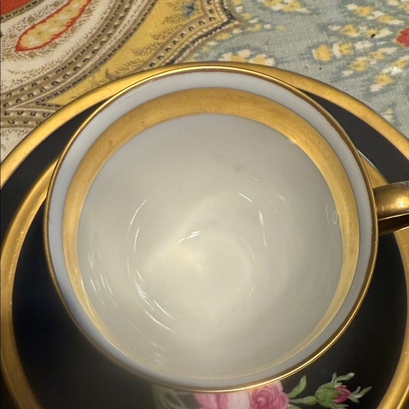 Black Beauty Tea cup , saucer and dessert dish